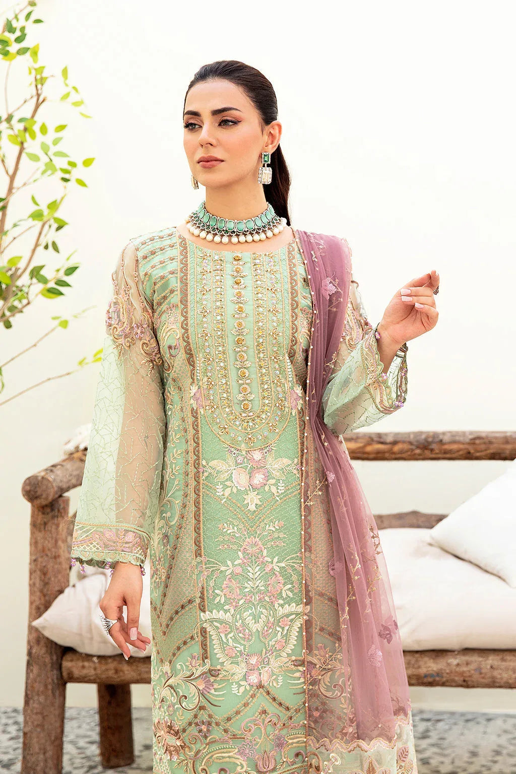 Ramsha | Minhal Organza Collection | M-905 - Rang-e-Khaas
