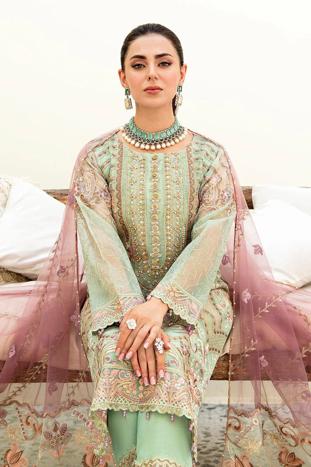 Ramsha | Minhal Organza Collection | M-905 - Rang-e-Khaas
