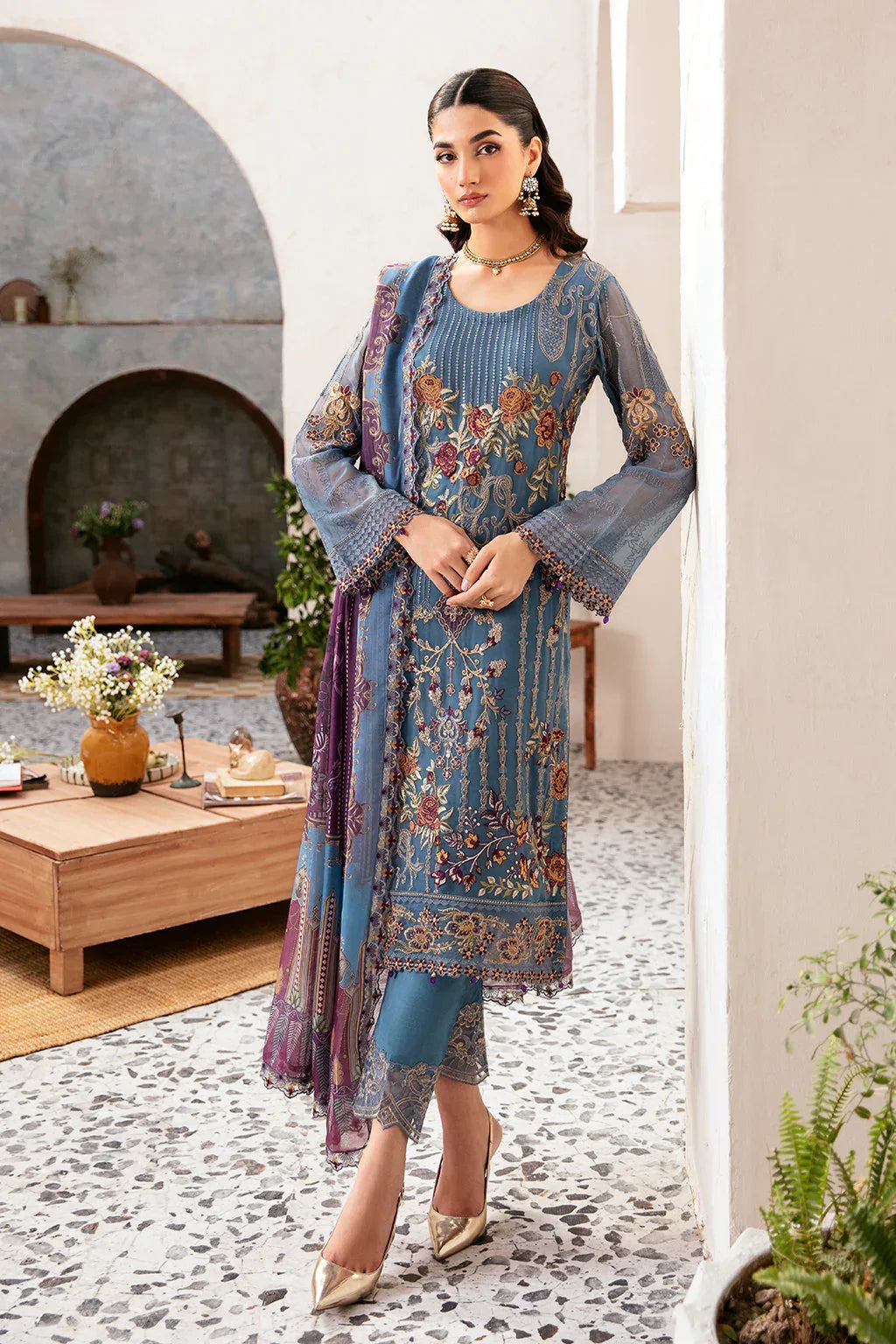 Ramsha | Rangoon Chiffon Collection 24 | D-1202 - Rang-e-Khaas