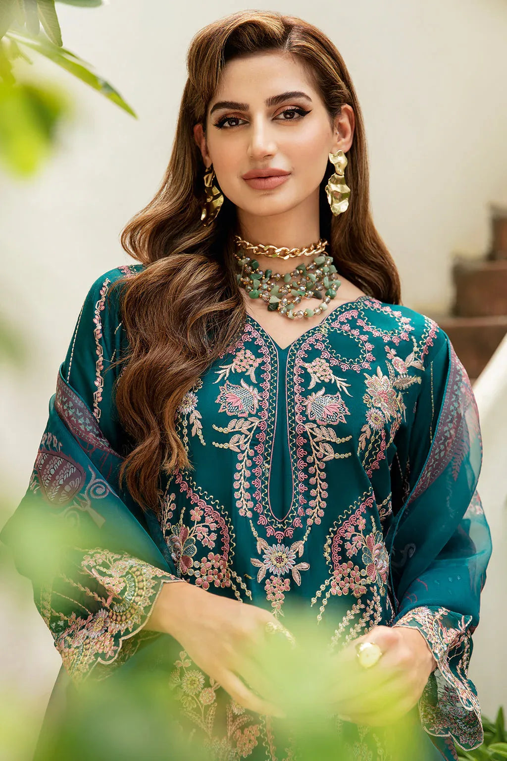 Ramsha | Luxury Lawn 24 | Y-808 - Rang-e-Khaas