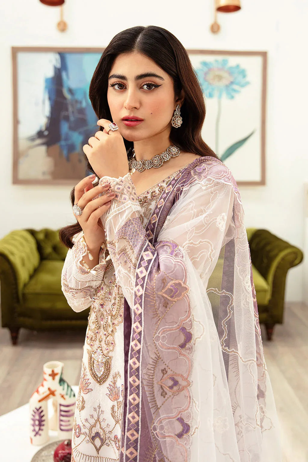Ramsha | Minhal Organza Collection | M-1002 - Rang-e-Khaas