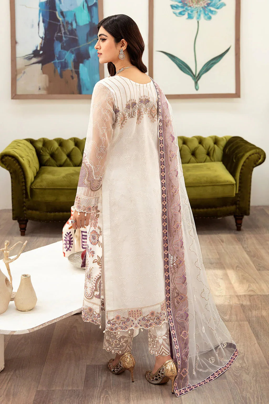Ramsha | Minhal Organza Collection | M-1002 - Rang-e-Khaas