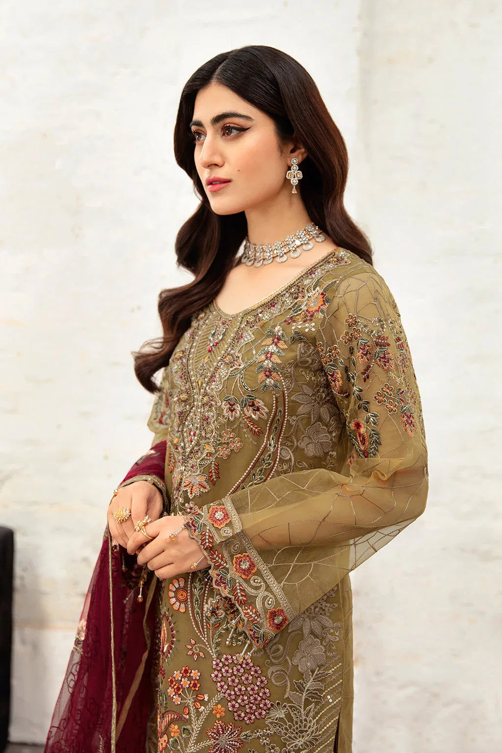 Ramsha | Minhal Organza Collection | M-1010 - Rang-e-Khaas