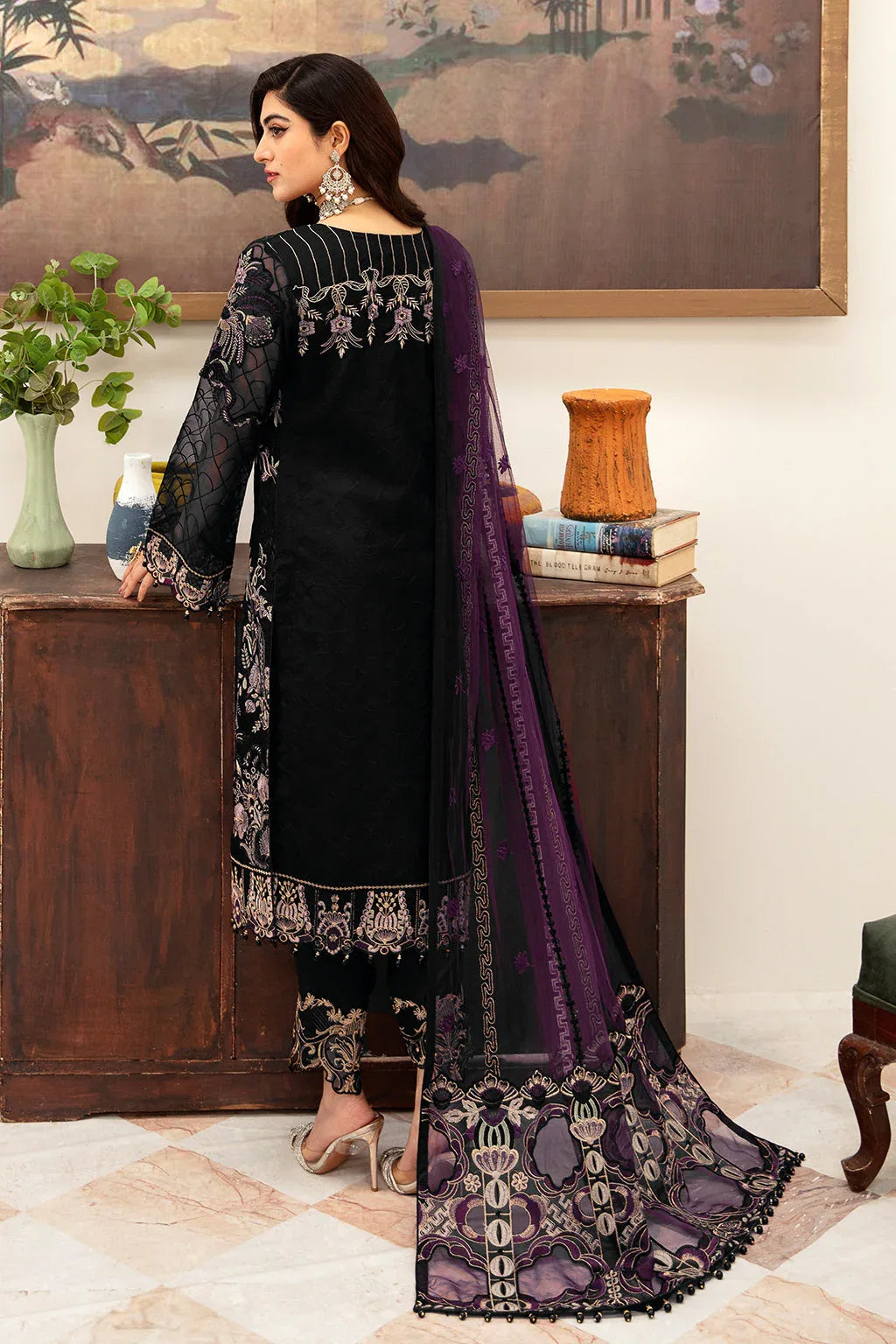 Ramsha | Minhal Organza Collection | M-1006 - Rang-e-Khaas