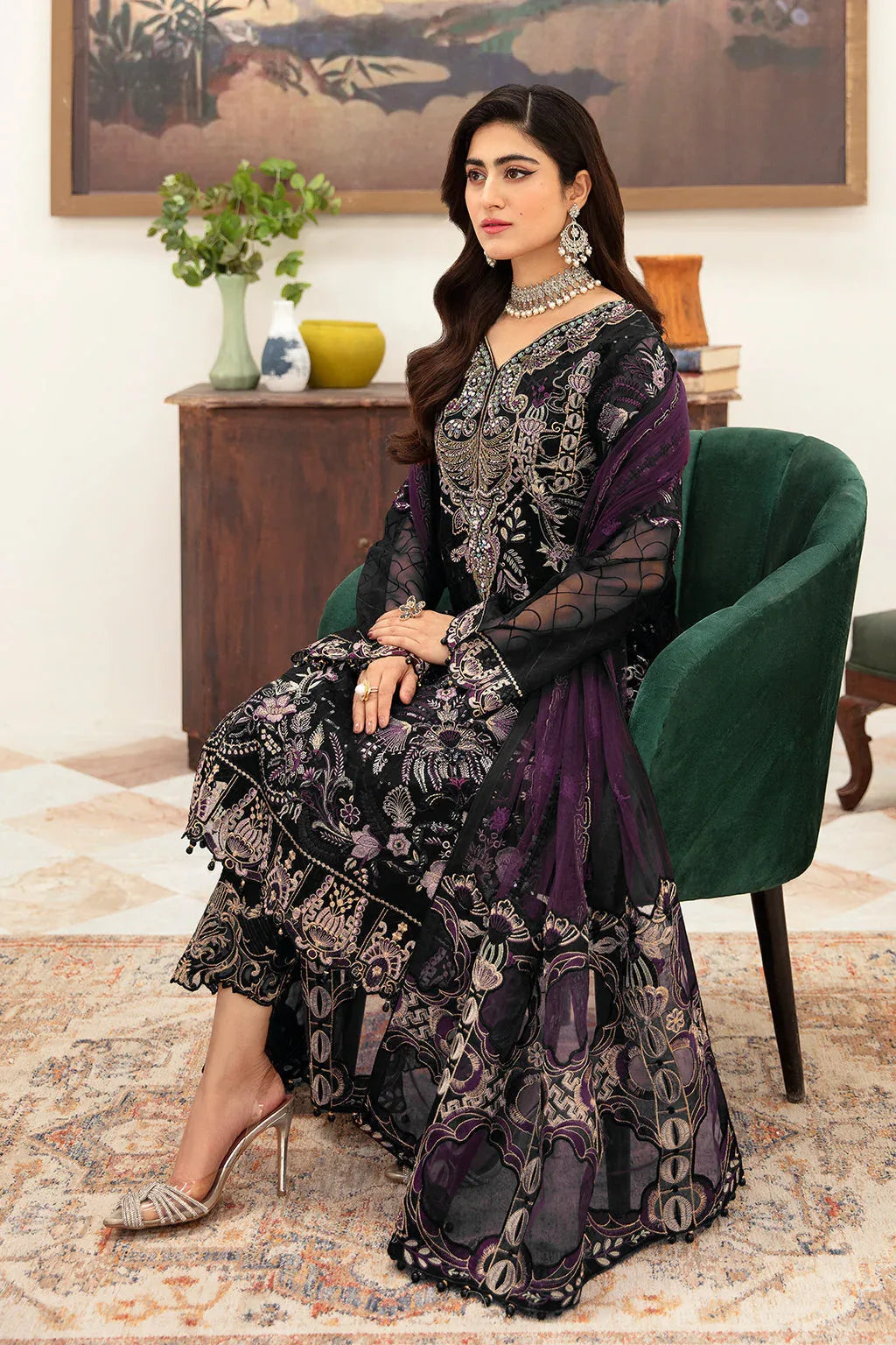 Ramsha | Minhal Organza Collection | M-1006 - Rang-e-Khaas