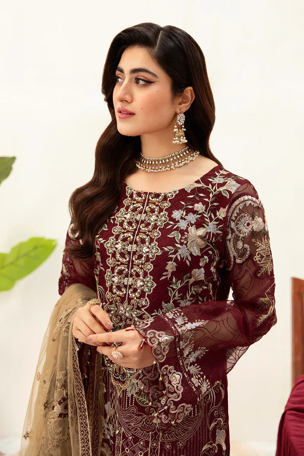Ramsha | Minhal Organza Collection | M-1003 - Rang-e-Khaas