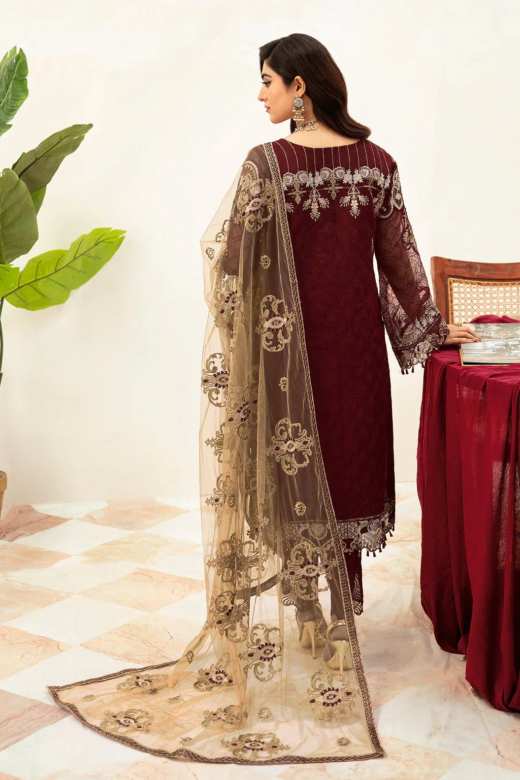 Ramsha | Minhal Organza Collection | M-1003 - Rang-e-Khaas