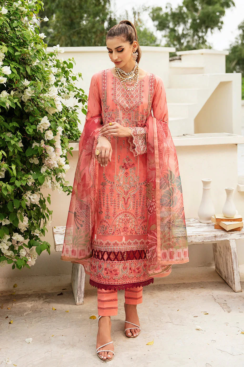 Ramsha | Luxury Lawn 24 | Y-807 - Rang-e-Khaas