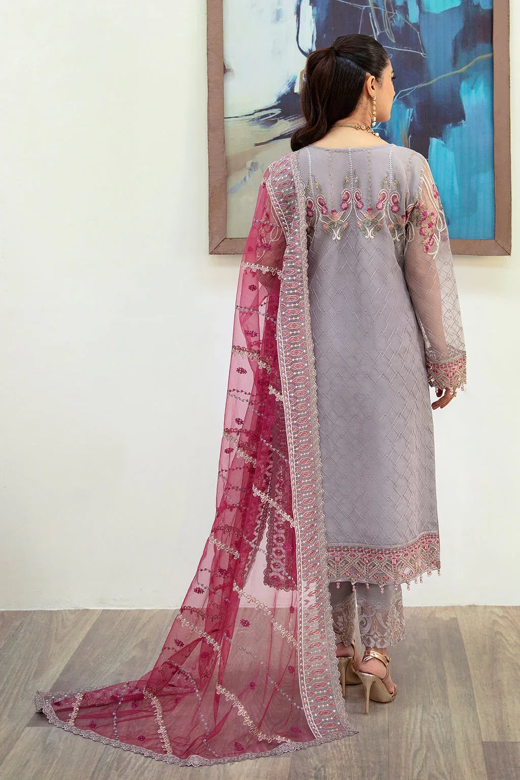 Ramsha | Minhal Organza Collection | M-1008 - Rang-e-Khaas