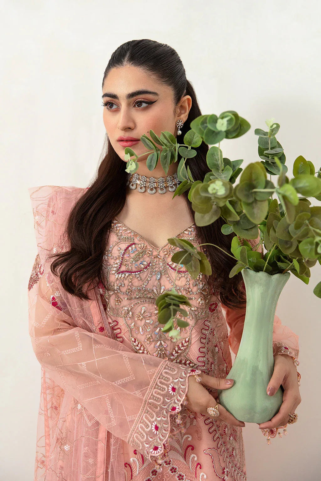 Ramsha | Minhal Organza Collection | M-1007 - Rang-e-Khaas