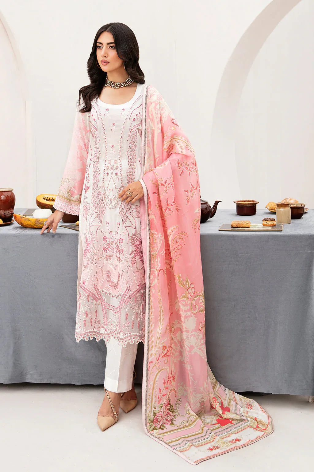 Ramsha | Mashaal Luxury Lawn | L-1104 - Rang-e-Khaas