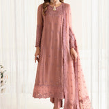 Alizeh Fashion Reena Handcrafted Chiffon 3Pc Suit AF-HM-4016-Crimson