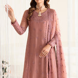 Alizeh Fashion Reena Handcrafted Chiffon 3Pc Suit AF-HM-4016-Crimson