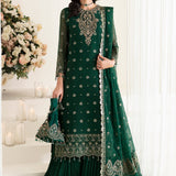 Alizeh Fashion Reena Handcrafted Chiffon 3Pc Suit AF-HM-4010-Stella