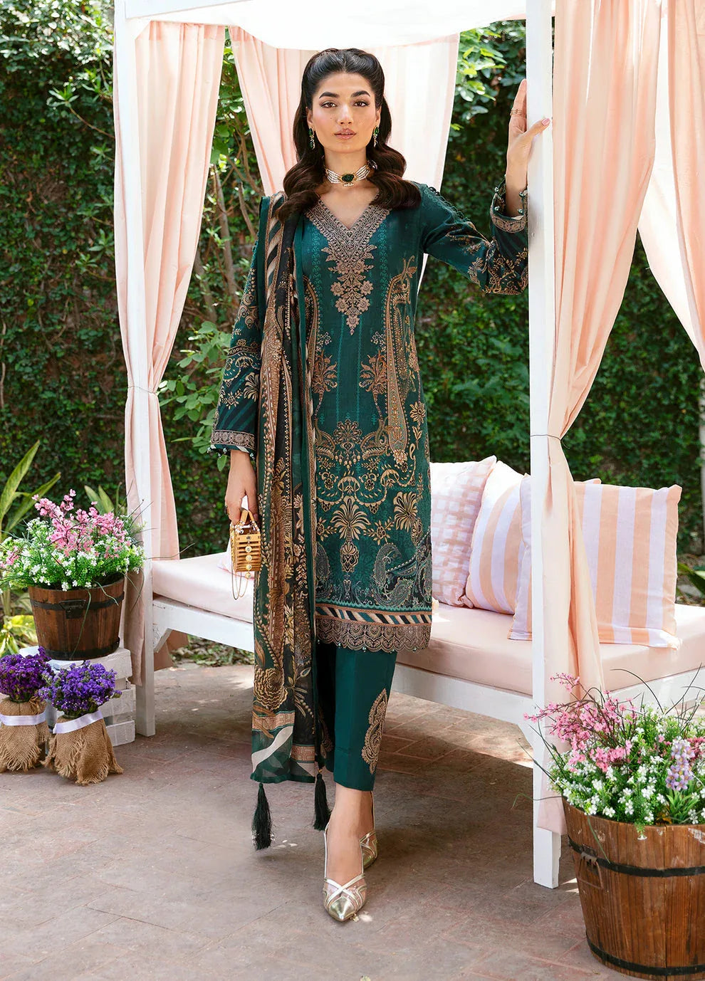 Gulaal | Summer Glow Lawn 24 | EMMELINE (GL-L-24V3-08) - Rang-e-Khaas