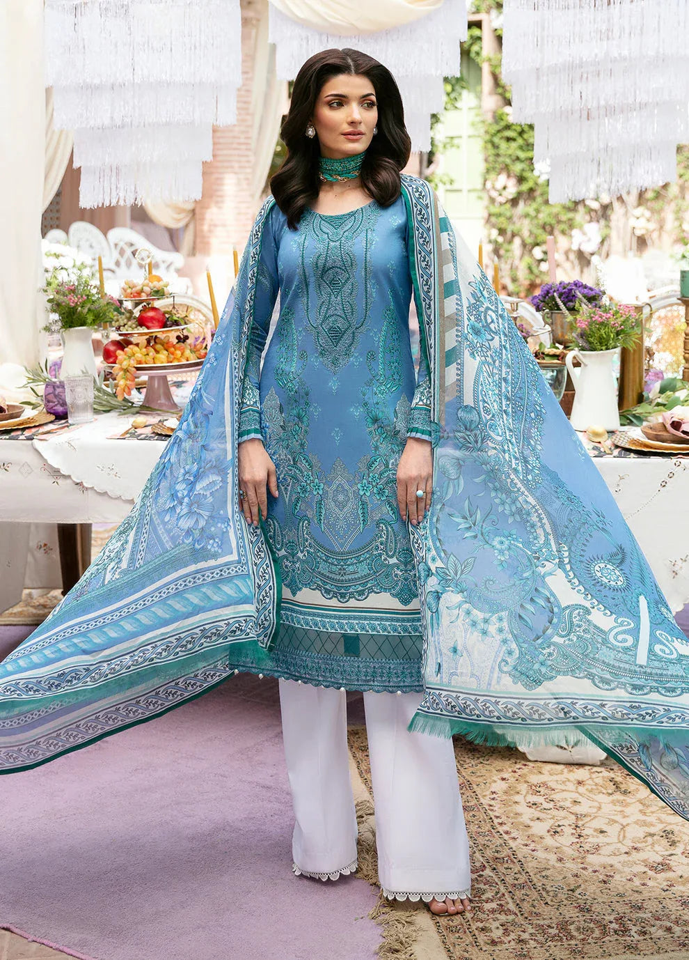 Gulaal | Summer Glow Lawn 24 | ELAINE (GL-L-24V3-07) - Rang-e-Khaas