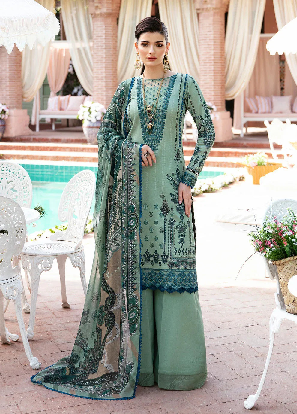 Gulaal | Summer Glow Lawn 24 | ANADIYA (GL-L-24V3-05) - Rang-e-Khaas
