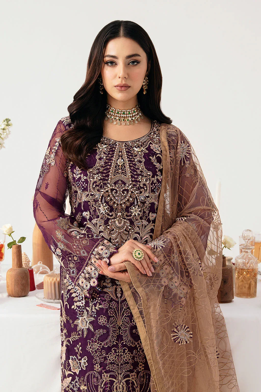 Ramsha | Minhal Organza Collection | M-1109 - Rang-e-Khaas