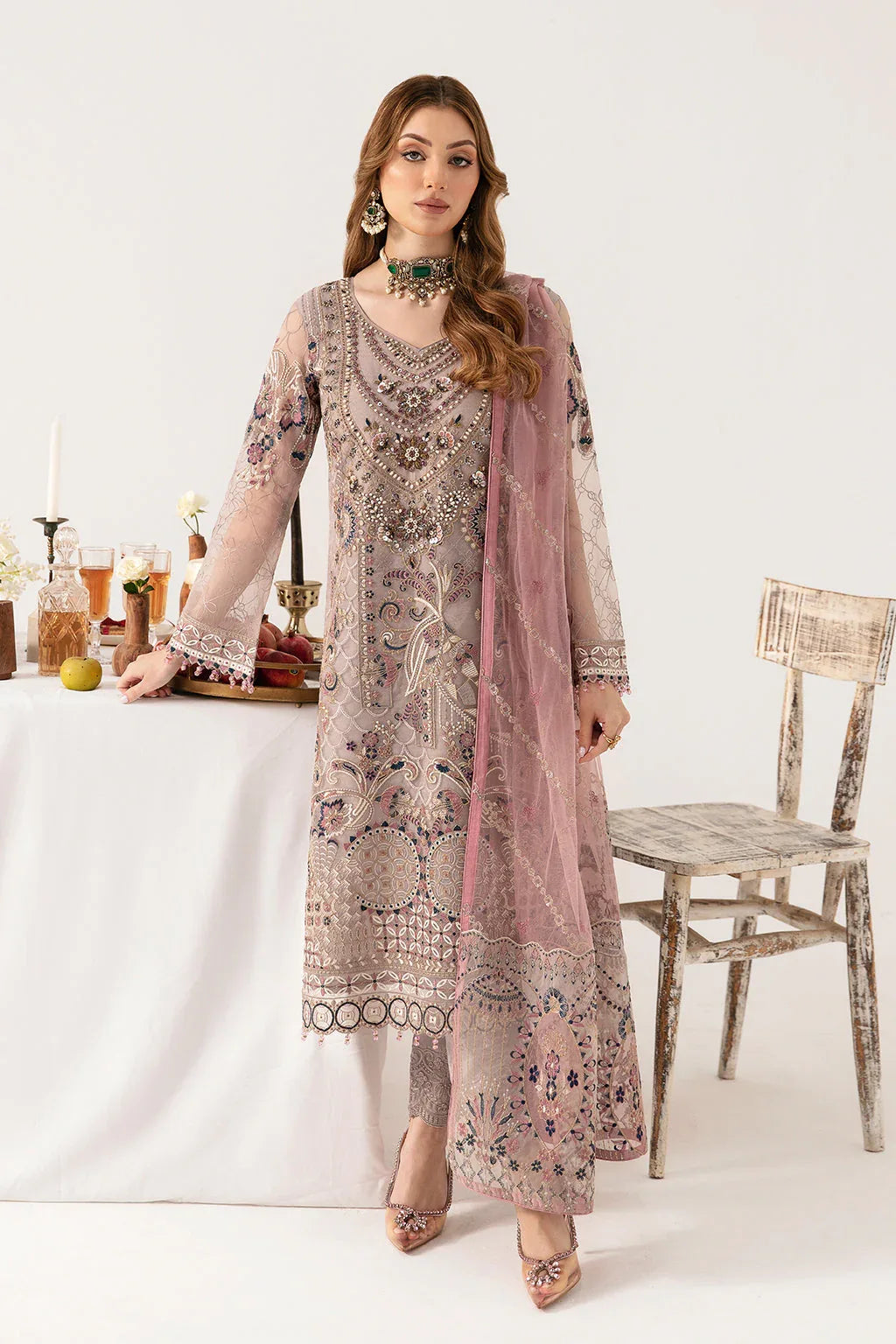 Ramsha | Minhal Organza Collection | M-1110 - Rang-e-Khaas