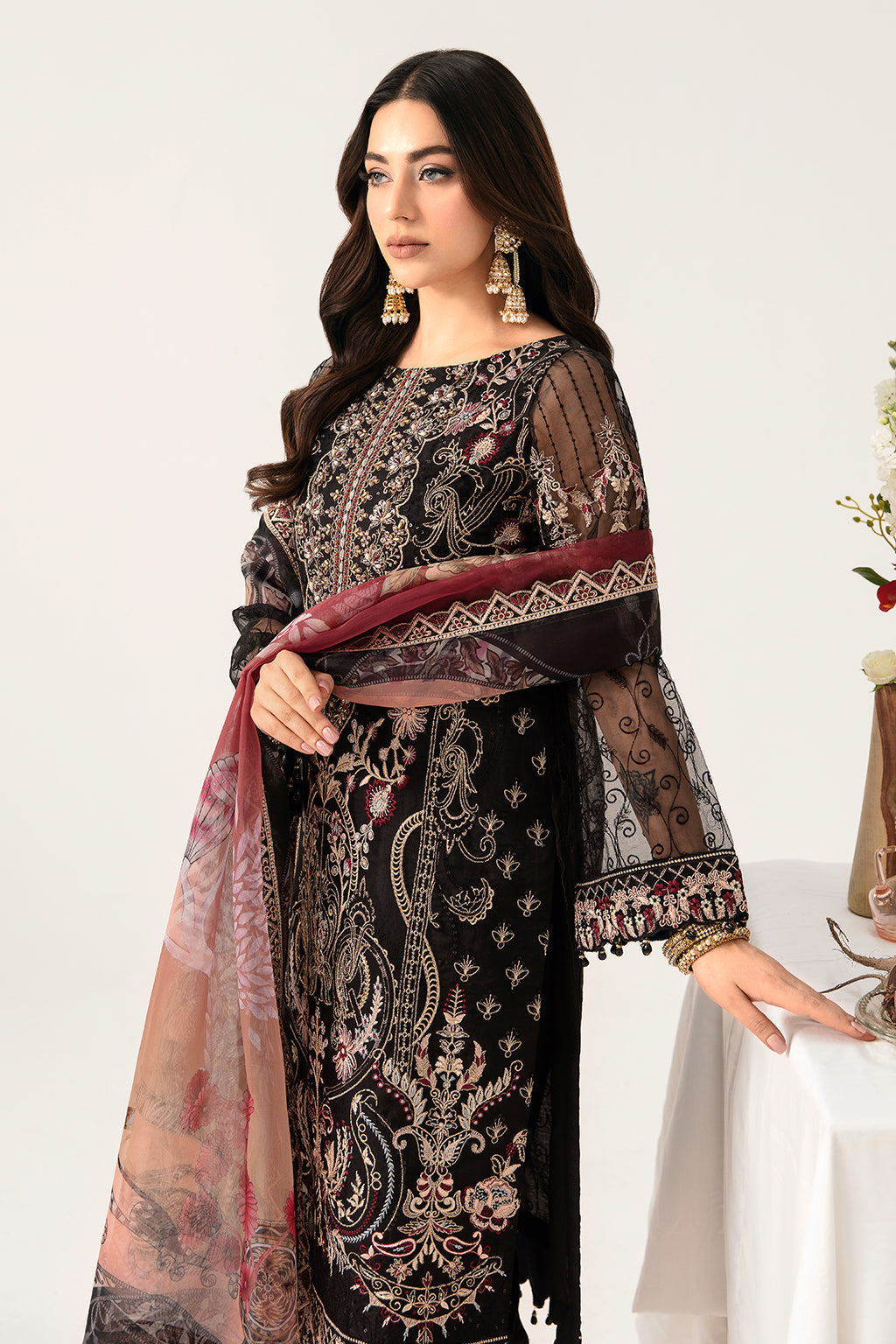 Ramsha | Minhal Organza Collection | M-1105 - Rang-e-Khaas