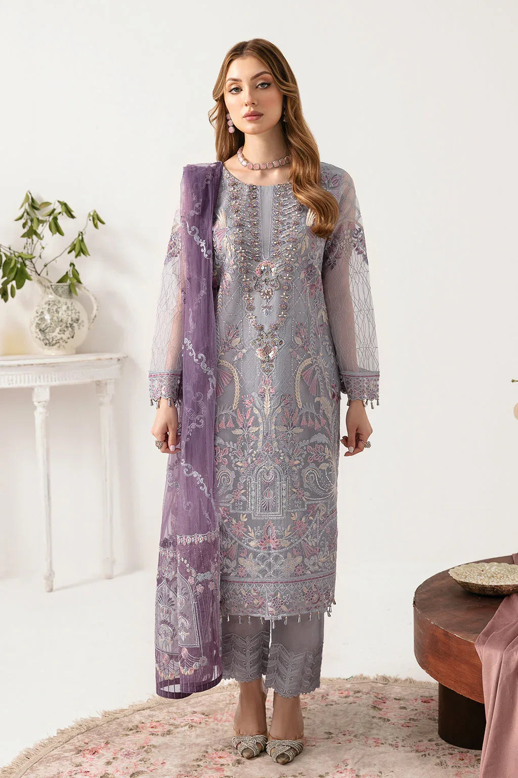 Ramsha | Minhal Organza Collection | M-1104 - Rang-e-Khaas