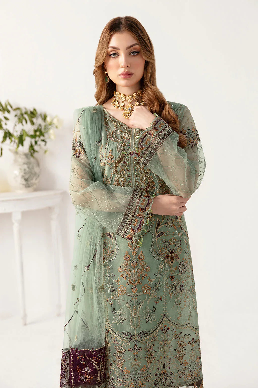 Ramsha | Minhal Organza Collection | M-1108 - Rang-e-Khaas