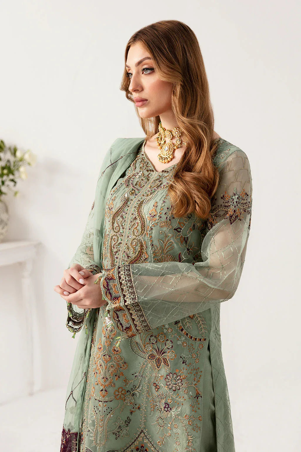 Ramsha | Minhal Organza Collection | M-1108 - Rang-e-Khaas