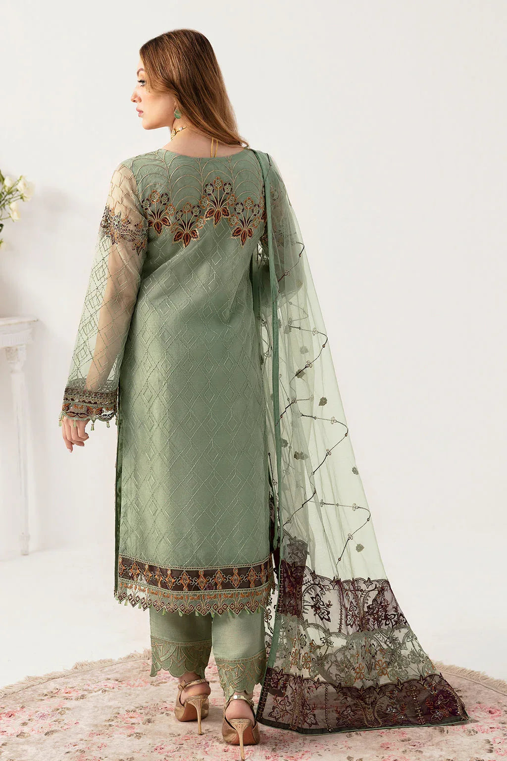 Ramsha | Minhal Organza Collection | M-1108 - Rang-e-Khaas