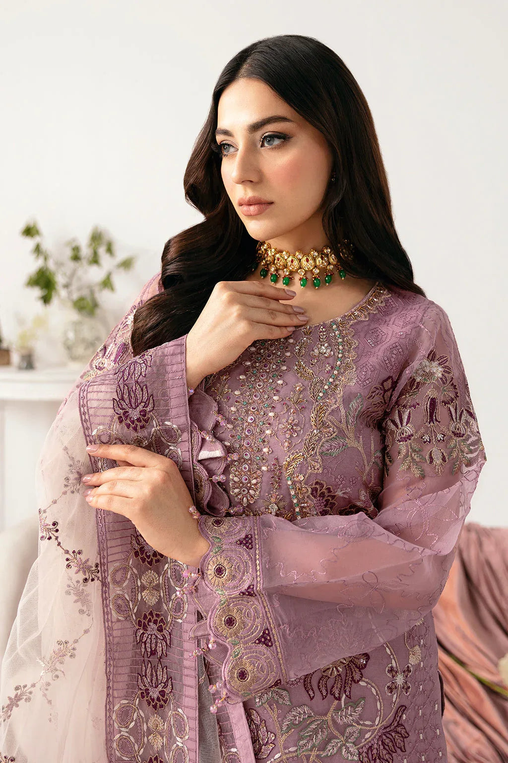 Ramsha | Minhal Organza Collection | M-1107 - Rang-e-Khaas