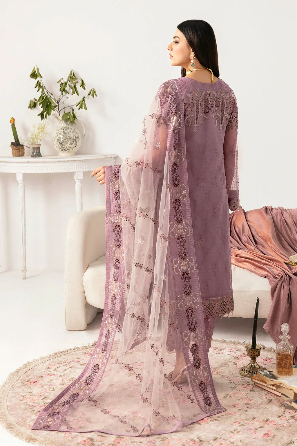 Ramsha | Minhal Organza Collection | M-1107 - Rang-e-Khaas
