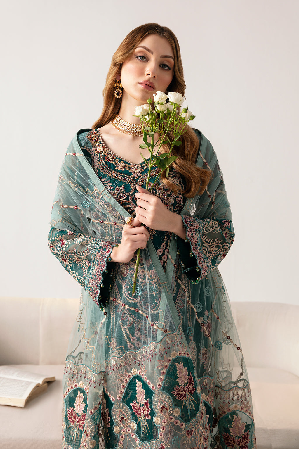 Ramsha | Minhal Organza Collection | M-1101 - Rang-e-Khaas