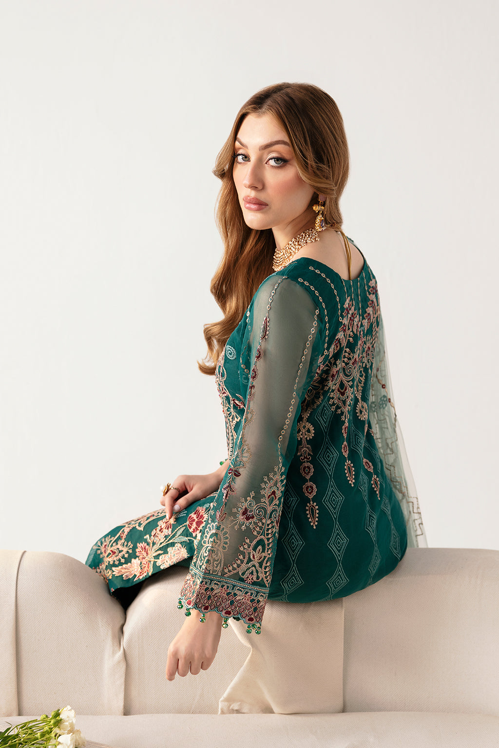 Ramsha | Minhal Organza Collection | M-1101 - Rang-e-Khaas