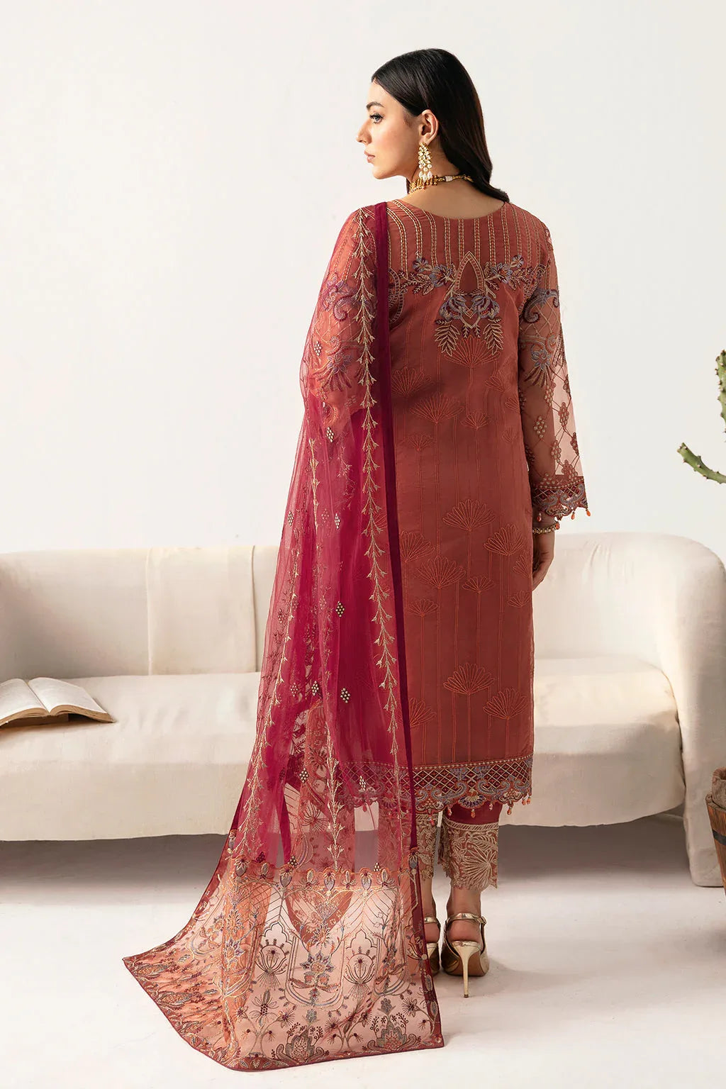 Ramsha | Minhal Organza Collection | M-1103 - Rang-e-Khaas