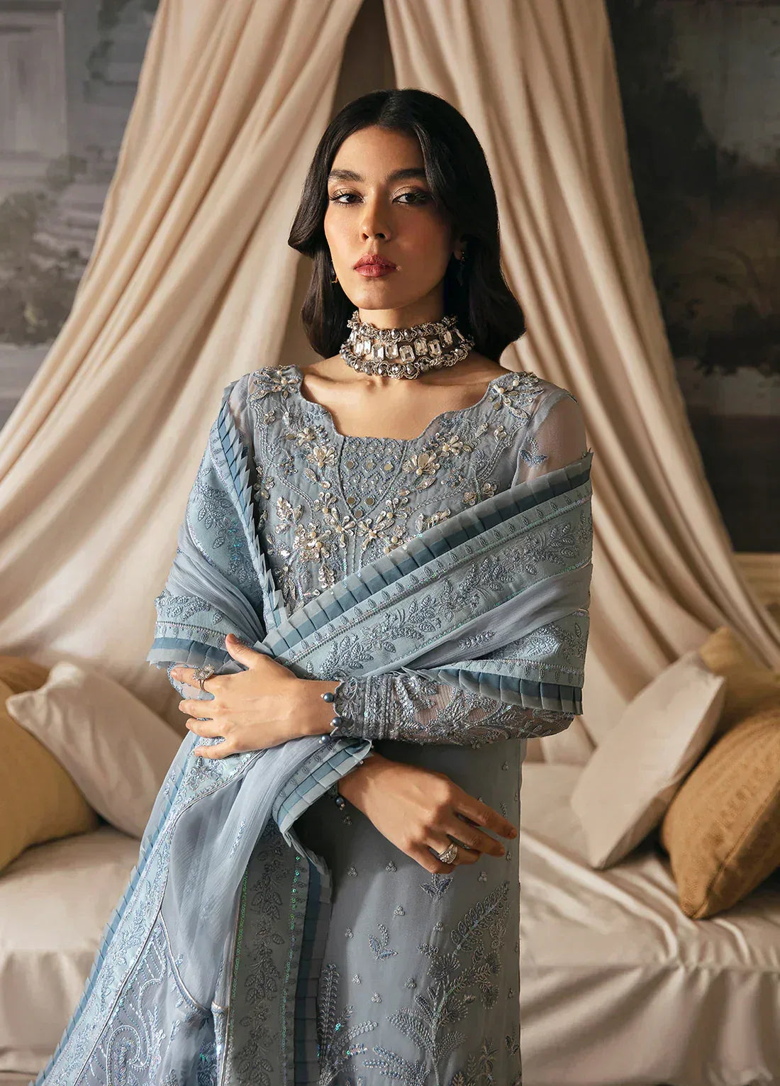 Gulaal | Embroidered Chiffon 23 | Zuria - Rang-e-Khaas