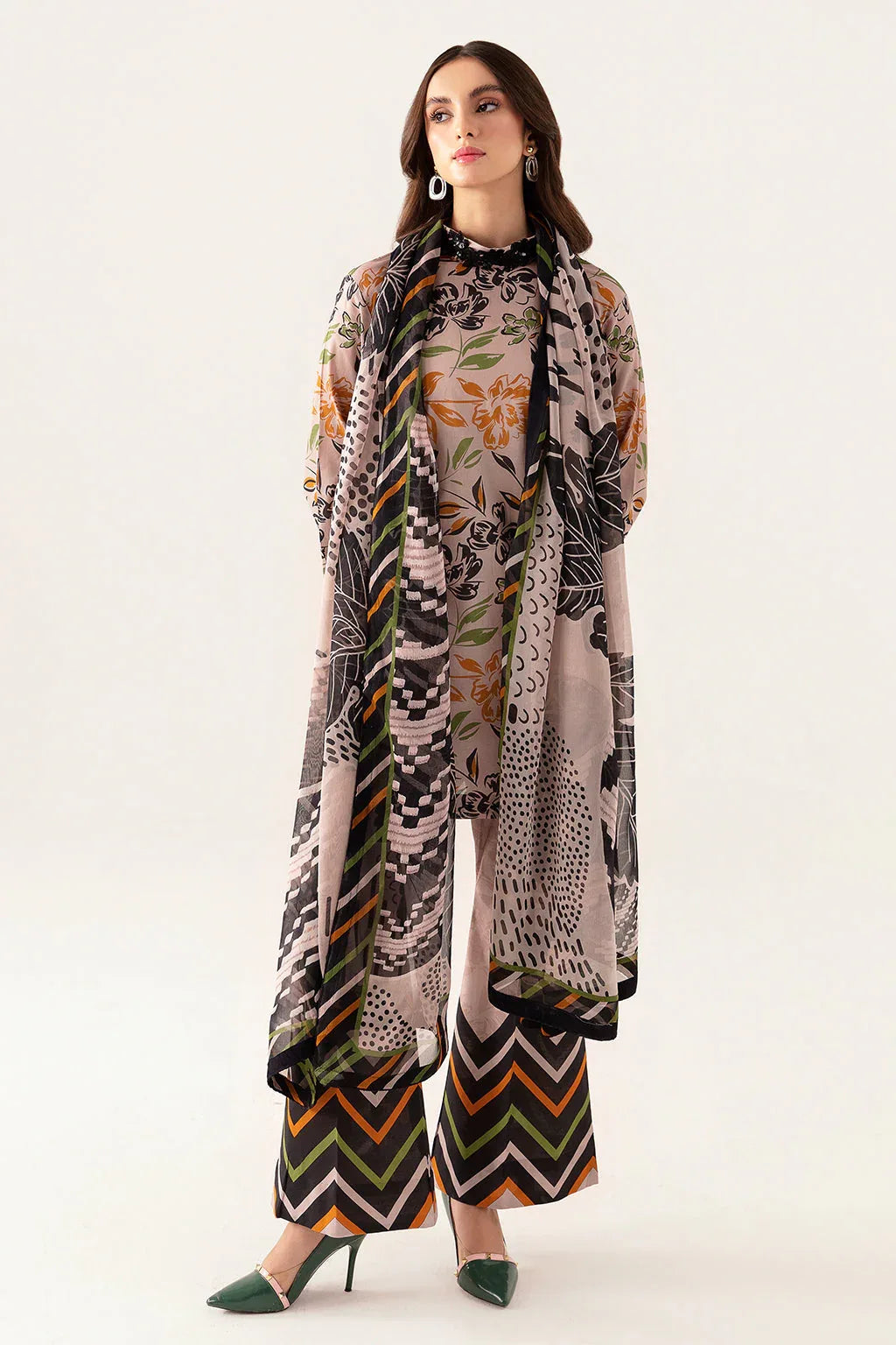 Ramsha | Pinted Lawn | RP-106 - Rang-e-Khaas