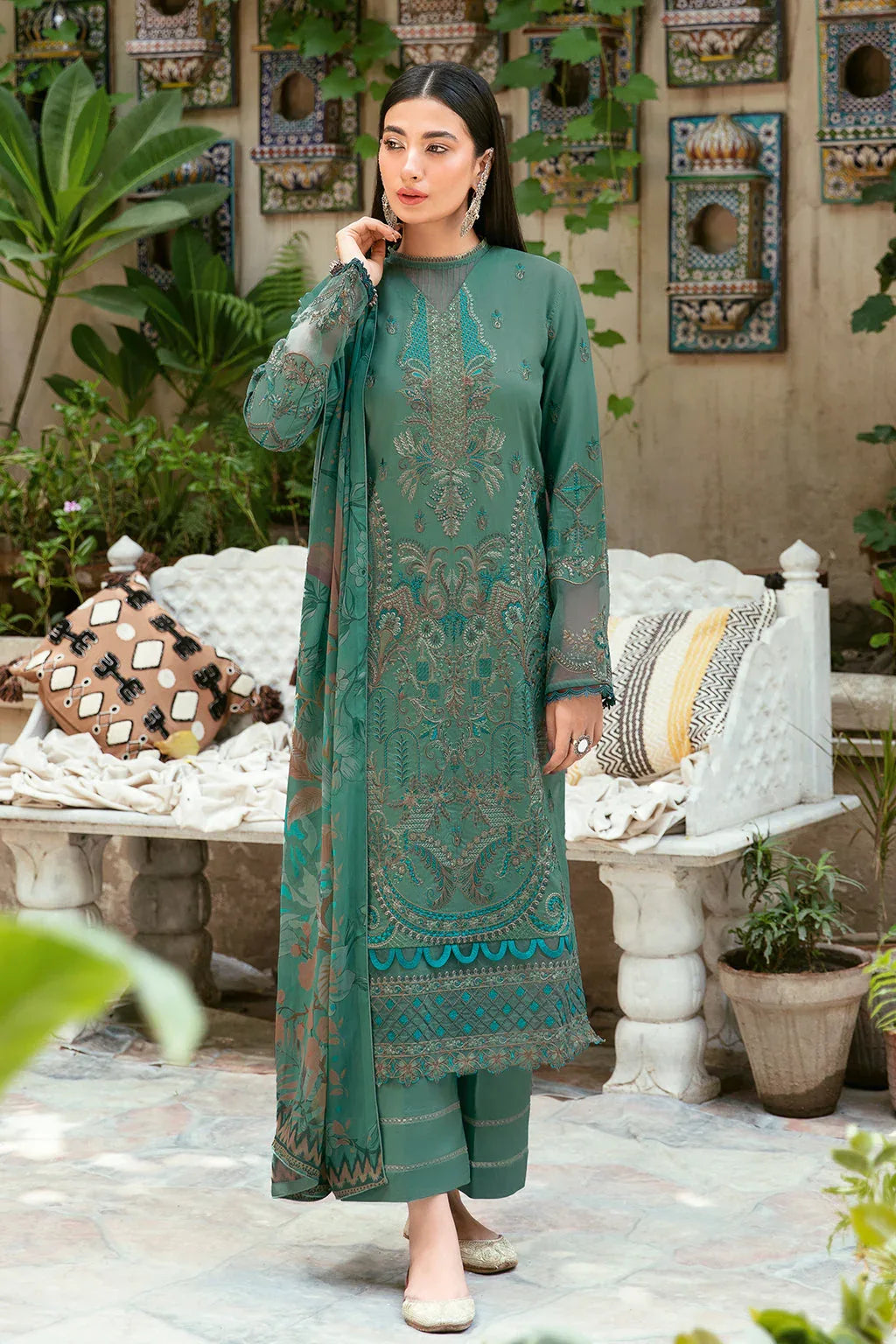 Ramsha | Luxury Lawn 24 | L-804 - Rang-e-Khaas