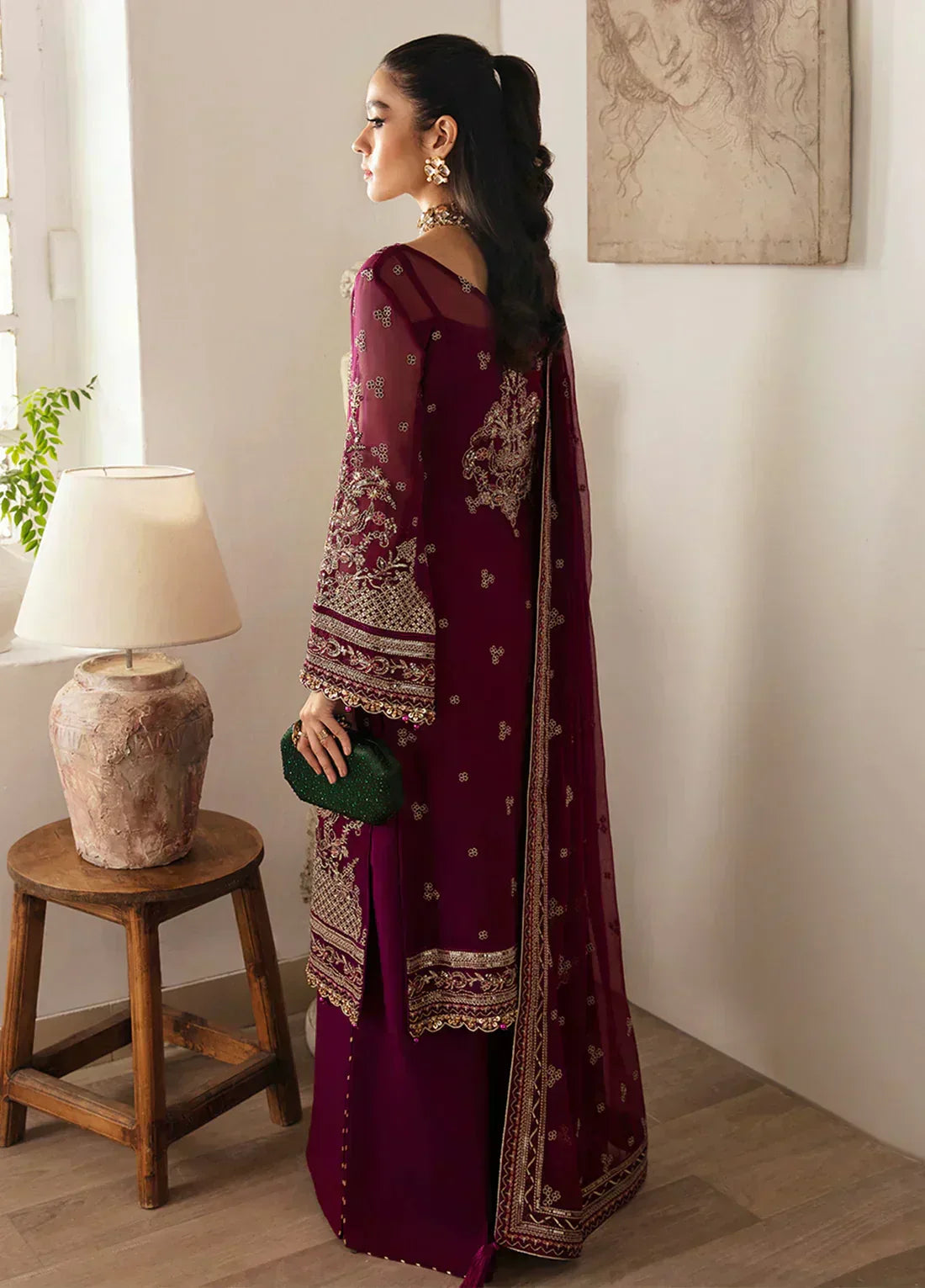 Gulaal | Embroidered Chiffon 23 | AYSA GL-EC-23V1-07 - Rang-e-Khaas