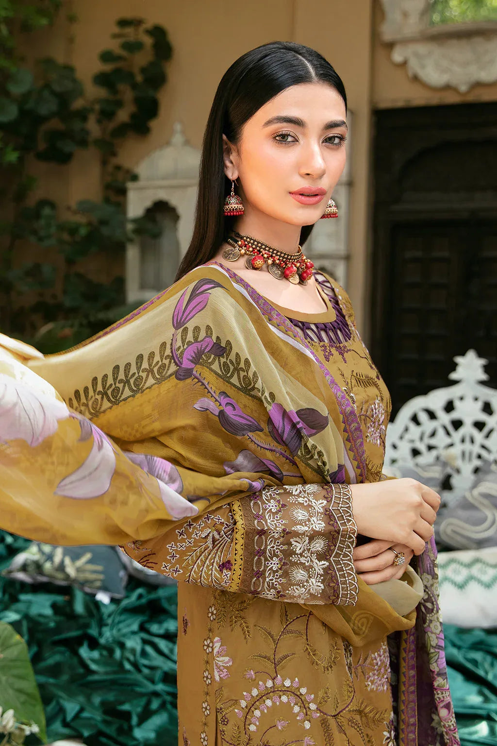 Ramsha | Mashaal Luxury Lawn | L-808 - Rang-e-Khaas