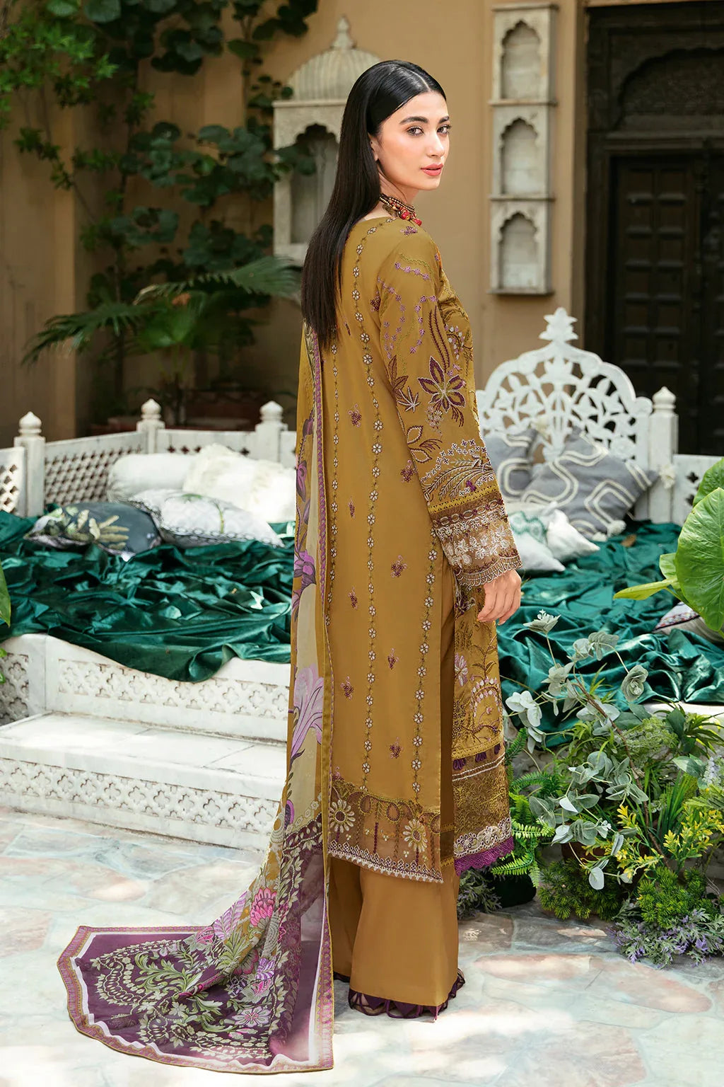 Ramsha | Mashaal Luxury Lawn | L-808 - Rang-e-Khaas