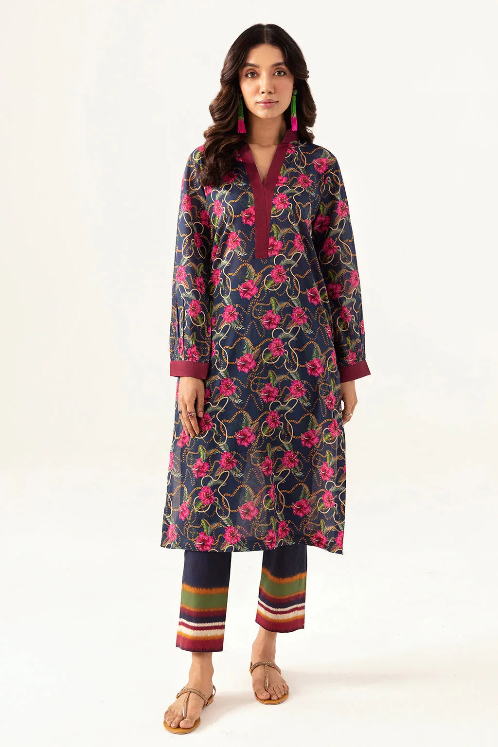 Ramsha | Pinted Lawn | RP-101 - Rang-e-Khaas