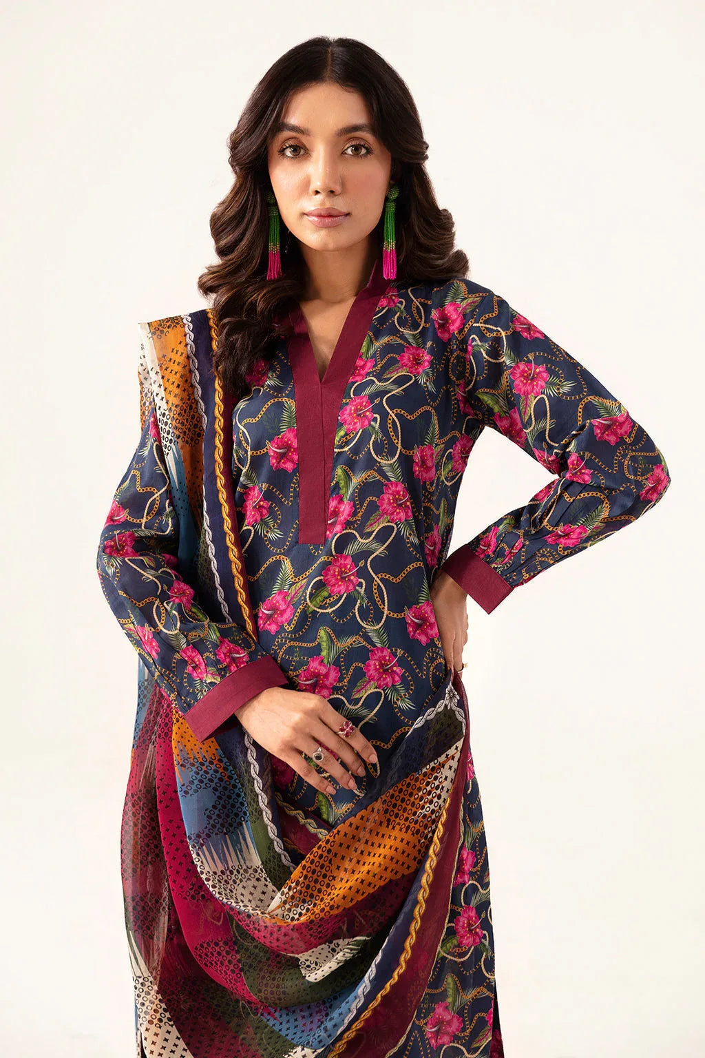 Ramsha | Pinted Lawn | RP-101 - Rang-e-Khaas