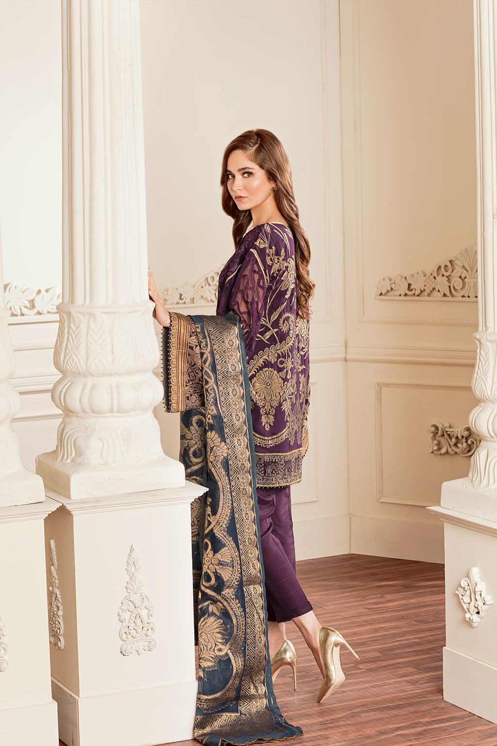 Baroque-EMBROIDERED CHIFFON CH05-10