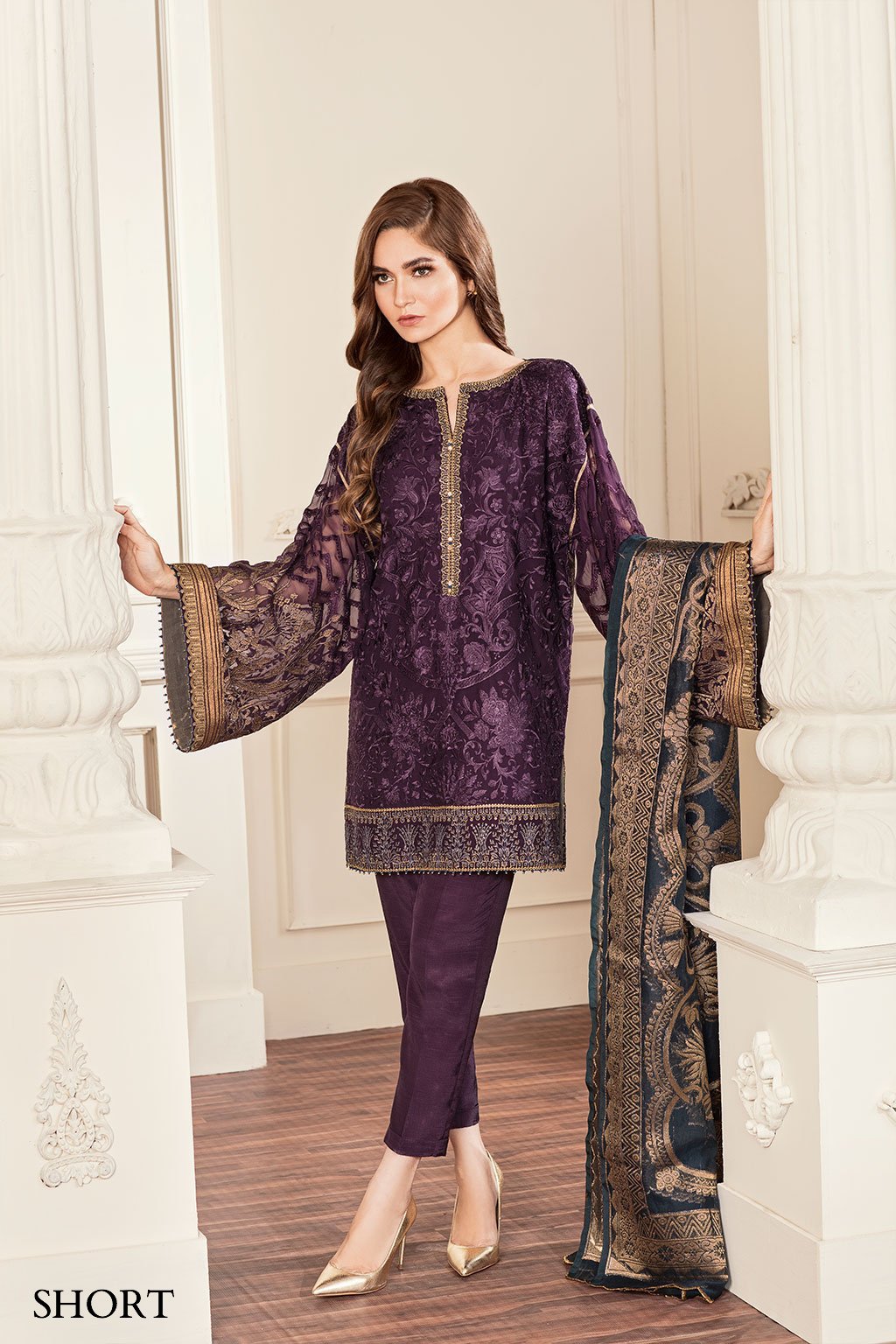 Baroque-EMBROIDERED CHIFFON CH05-10