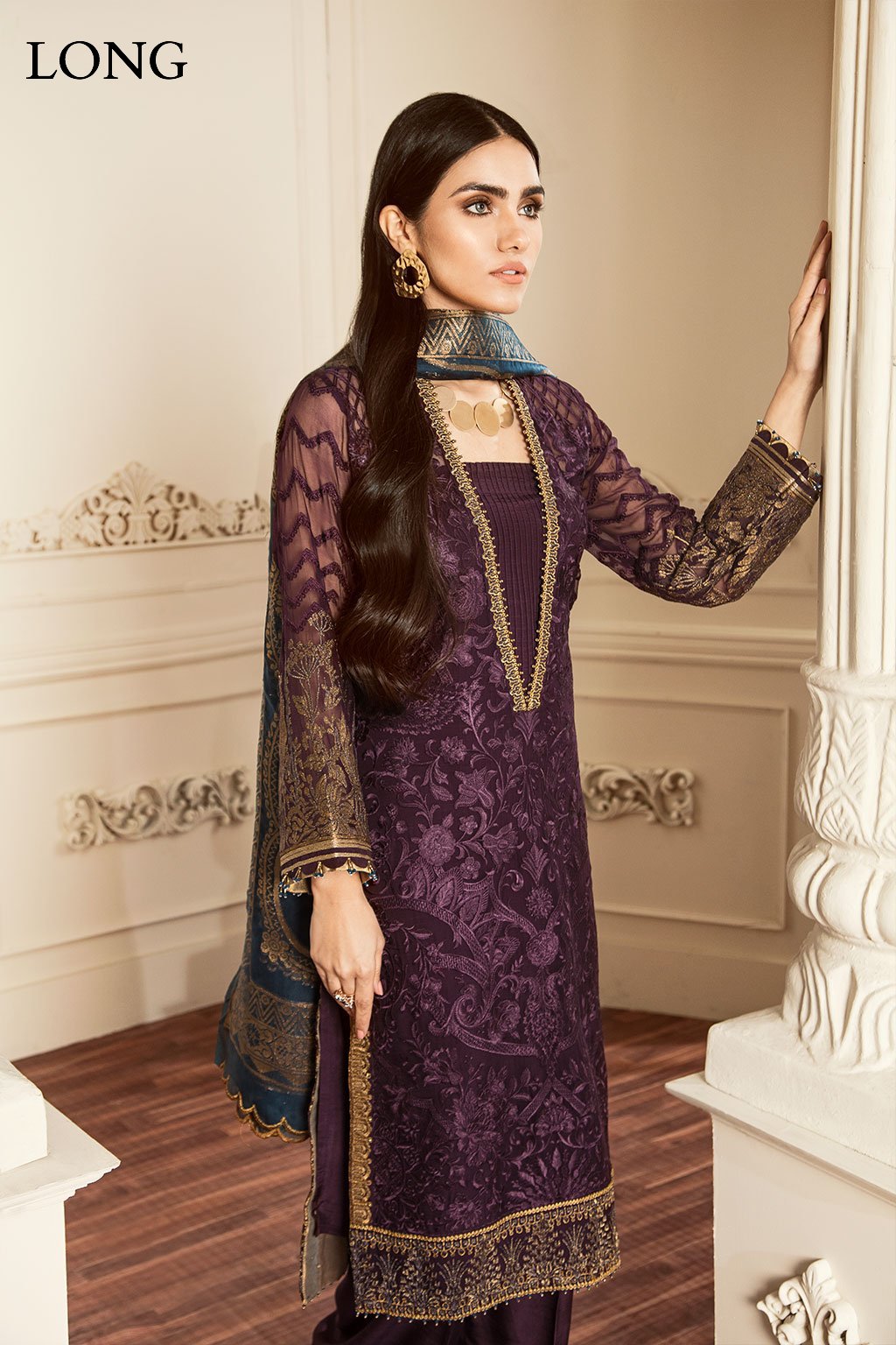 Baroque-EMBROIDERED CHIFFON CH05-10