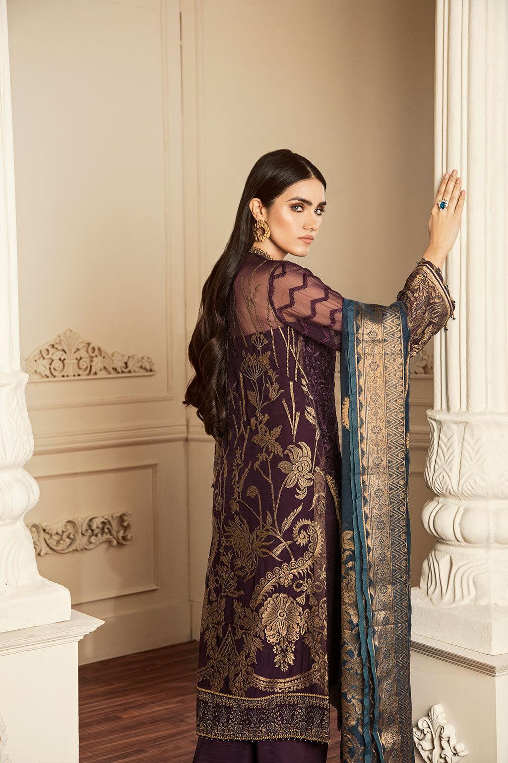 Baroque-EMBROIDERED CHIFFON CH05-10