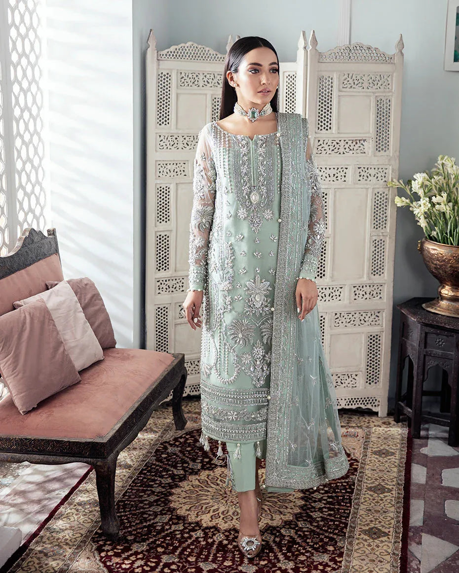 Gulaal | Wedding Formals | Zeba Embroidered Net 3-Piece Suit WS-21 - Rang-e-Khaas