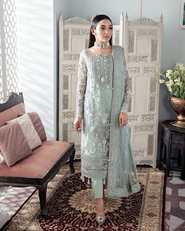 Gulaal | Wedding Formals | Zeba Embroidered Net 3-Piece Suit WS-21 - Rang-e-Khaas