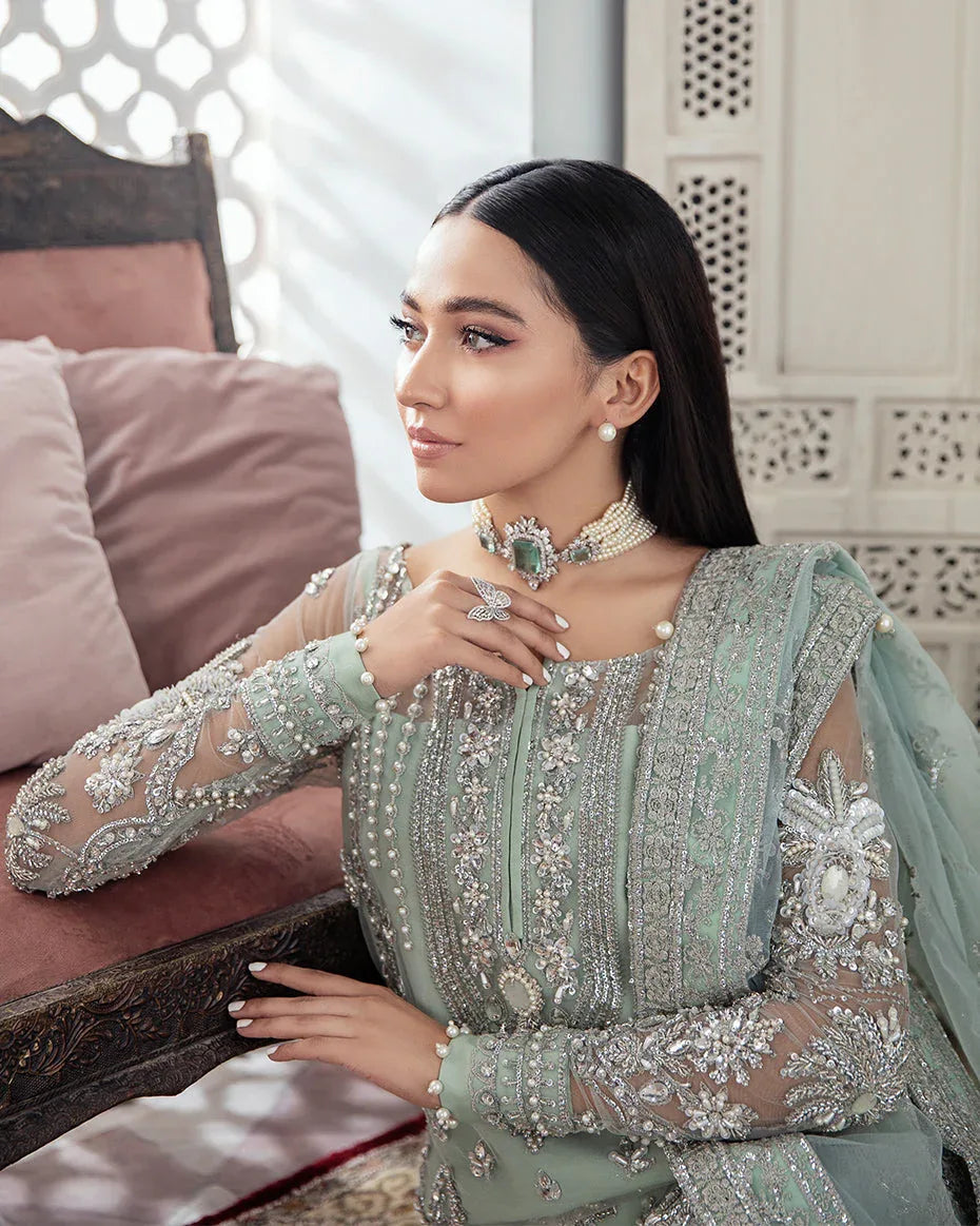 Gulaal | Wedding Formals | Zeba Embroidered Net 3-Piece Suit WS-21 - Rang-e-Khaas
