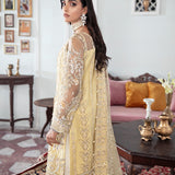 Gulaal | Wedding Formals | MAHJABEEN EMBROIDERED NET 3-PIECE SUIT WS-17