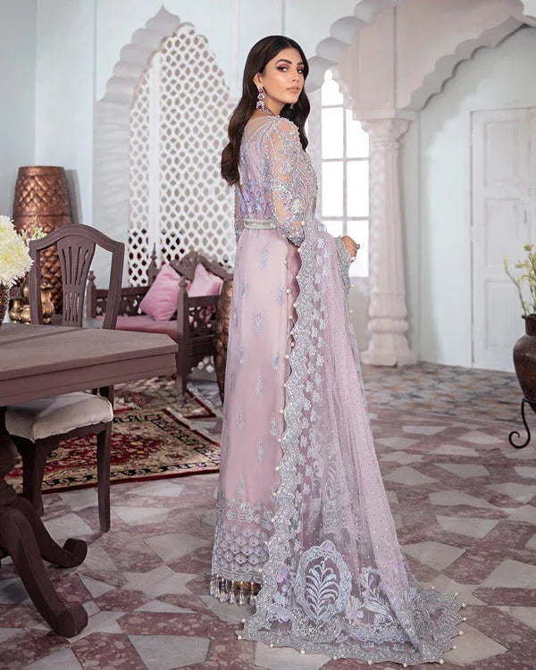 Gulaal | Wedding Formals | NAAZ EMBROIDERED NET 3-PIECE SUIT WS-09 - Rang-e-Khaas